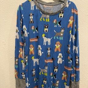 Little sleepies Blue Dog Print Long Sleeve Shirt
